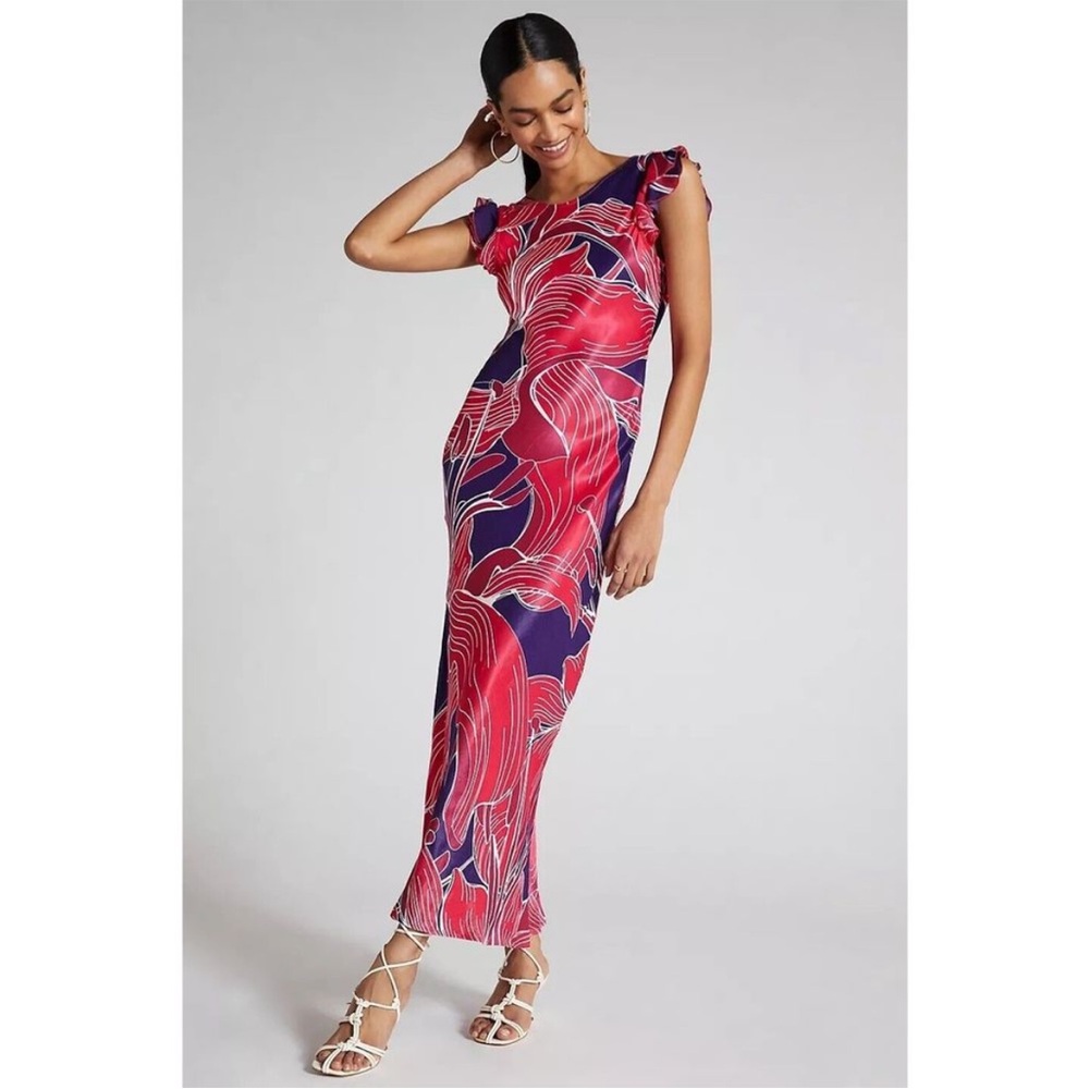 NWT Anthropologie Conditions Apply Low Back Bias Dress